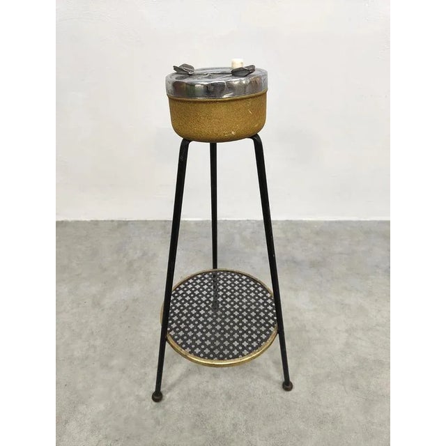 1950s Vintage Standing Floor Ashtray in the style of Mathieu Mategot, 1950s For Sale - Image 5 of 5