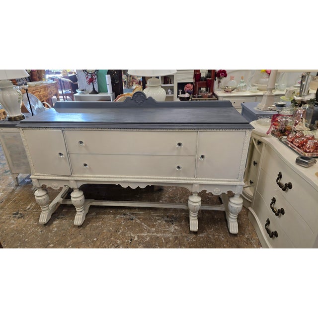 Vintage Shabby Chic Server / Sideboard For Sale - Image 11 of 12