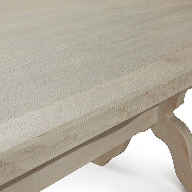 English Early 20th Century Bleached Oak Dining Table For Sale - Image 3 of 7