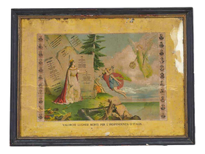 Historical Poster Print for Italian Independence by Commemorativa Lughesi, Wood