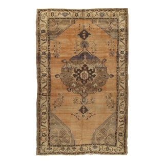 Vintage Hand Knotted Area Rug 6'7" X 10'7" For Sale