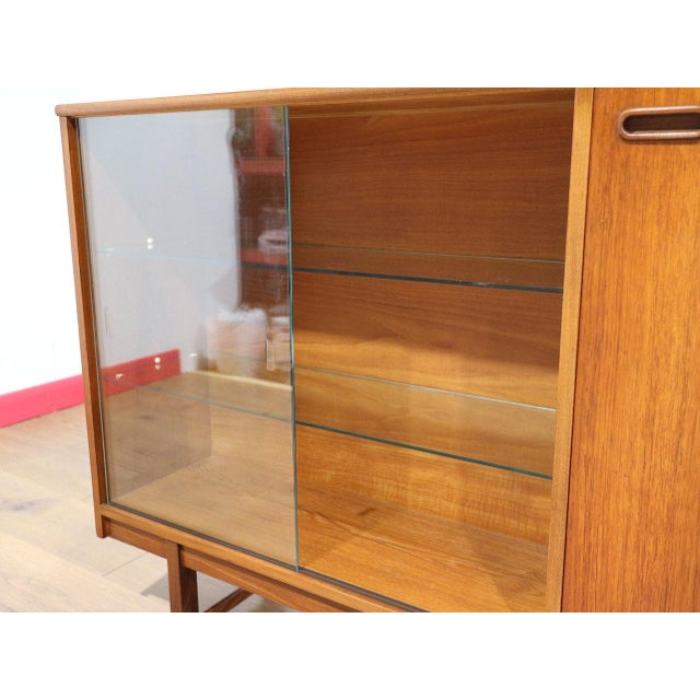 Mid 20th Century Mid Century Modern Vintage Teak Display Hutch byTurnidge of London Danish Style For Sale - Image 5 of 15