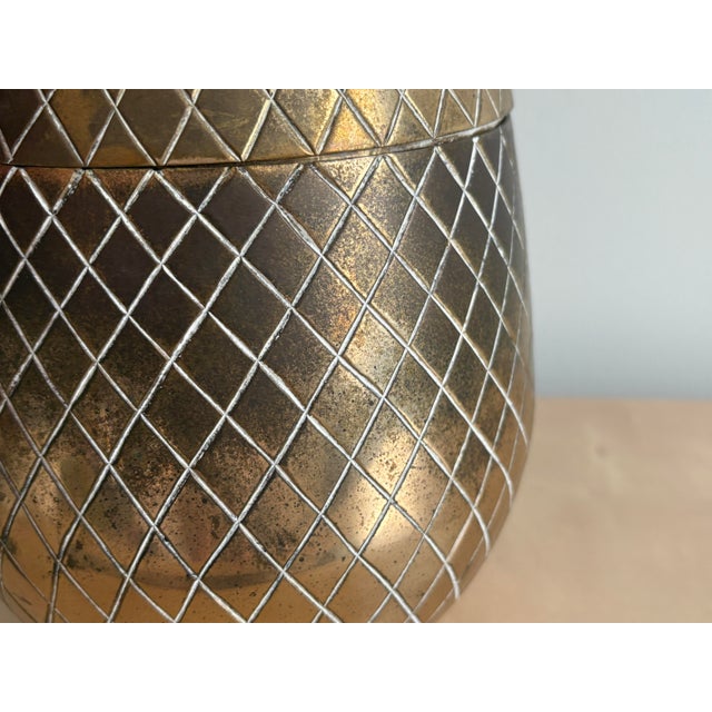 Mid 20th Century Mid 20th Century Hollywood Regency Brass Lidded Pineapple Ice Bucket For Sale - Image 5 of 10