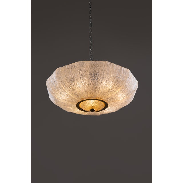 Art deco barovier toso murano glass celling lamps, made in italy in 1980s. Original marking present. The lamp consists of...