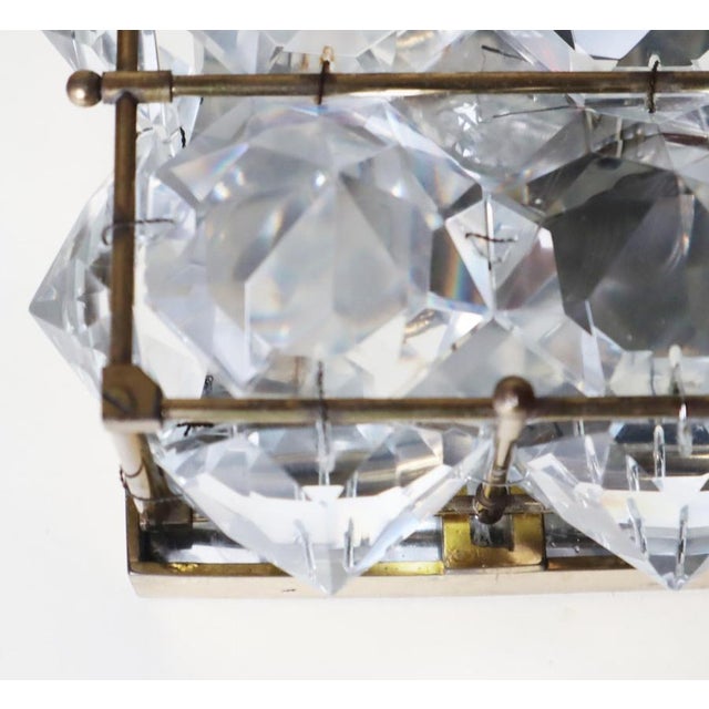 Diamond Scone in Lead Crystal and Brass from Palwa, 1950s For Sale - Image 11 of 18