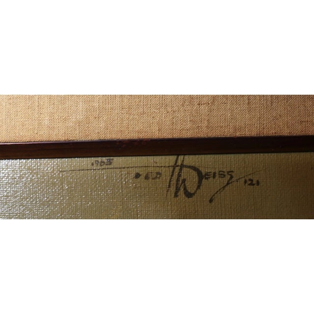 Large Vintage 1965 Ted Weiss Chef Children Cooking Culinary Canvas Oil Painting For Sale - Image 4 of 12