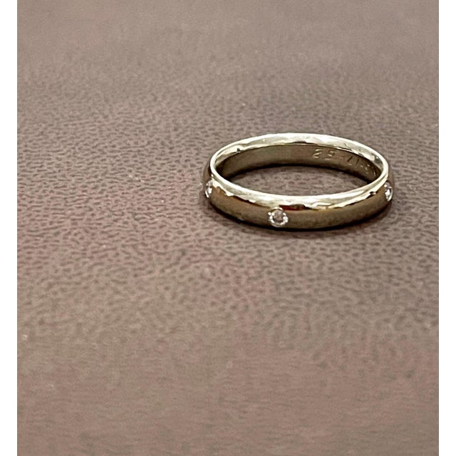 6 Flush Set Bezel Diamond Eternity Wedding Band in 18 Karat White Gold For Sale - Image 10 of 18