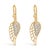Light as a whispered promise, these yellow gold vermeil drop earrings trace the aura of a guardian wing. An airy openwork...