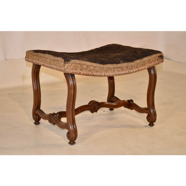 19th Century 19th Century French Walnut Stool For Sale - Image 5 of 12