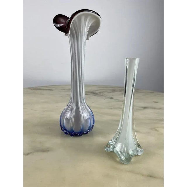 Small Italian Vases in Murano, 1970, Set of 2 For Sale - Image 11 of 12