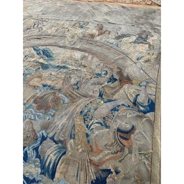 17th Century Large Antique Aubusson Tapestry with Historical Battle Scene, 17th Century For Sale - Image 5 of 18