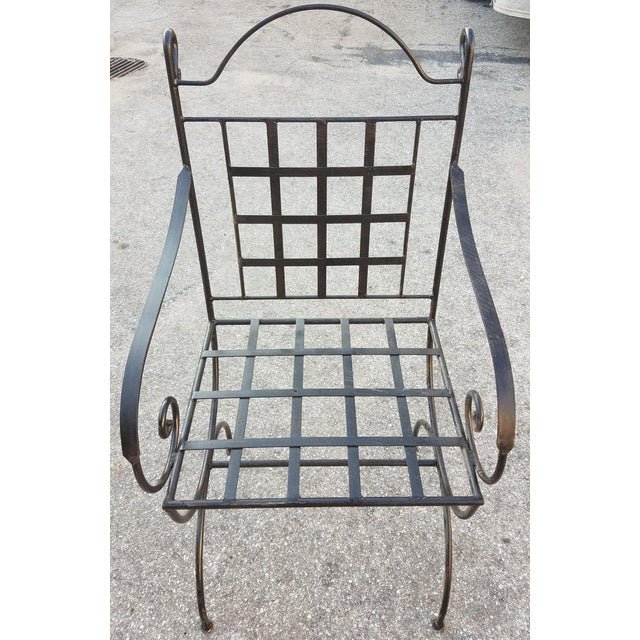 Moroccan Wrought Iron Chair For Sale - Image 4 of 6