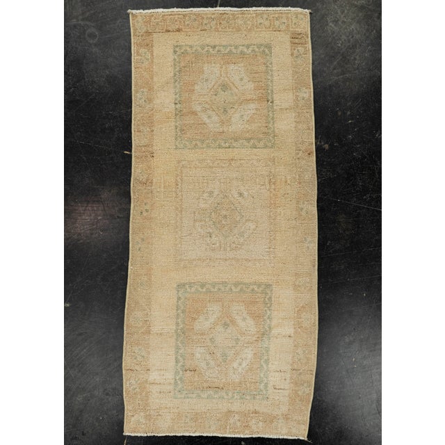 Brown Turkish Mini Rug Oriental Hand Knotted Vintage Rug 1'8" x 3'10" #21174 For Sale - Image 8 of 8
