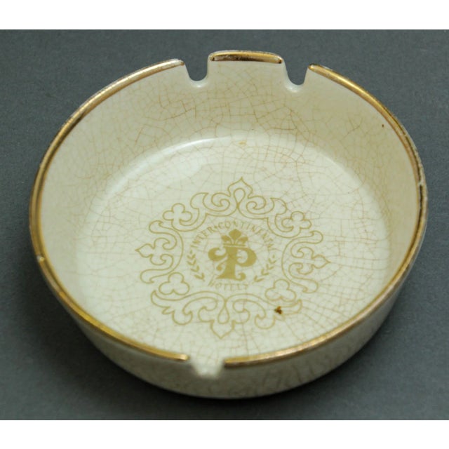 Collectible White Porcelain Ashtray Hotel Intercontinental Paris France 1950's For Sale - Image 10 of 10