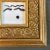 Contemporary original black ink abstract painting in chunky gold frame. Measures 4x4 or 10.5x10.5 with frame. Can be...