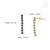 Classic 1.32ct Royal Blue Sapphire Linear Drop Earrings in 14k Solid Gold- 2 Pieces For Sale - Image 10 of 15