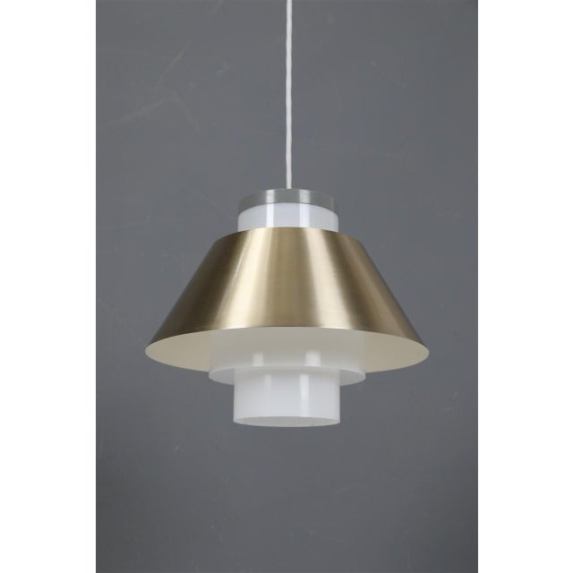 Lyfa, design: bent karlby, 1960s-70s, denmark. Rare model! brushed aluminum, anodized on the outside in brass/gold. Inner...