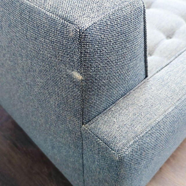 Modern Room & Board Reese Blue Modern Tufted Chaise Lounge Sofa For Sale - Image 3 of 6