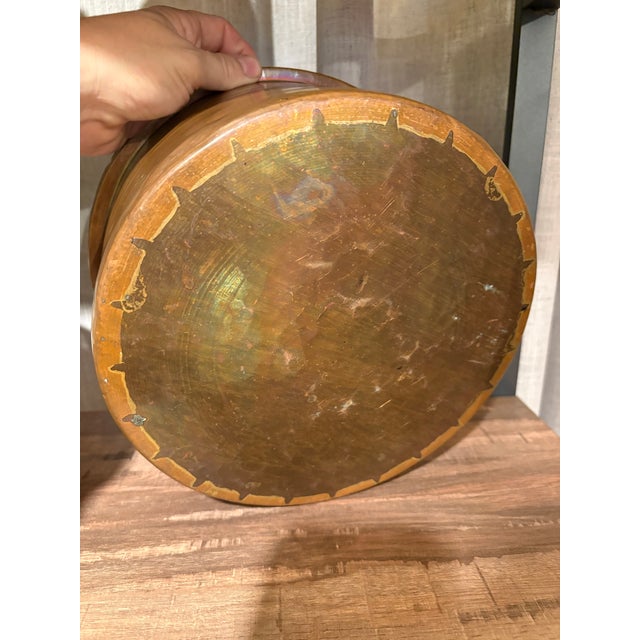 19th Century Copper Pot or Ice Bucket With Greek Fraternity Letters For Sale - Image 4 of 6