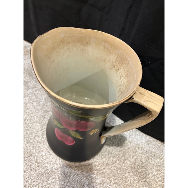 Mid 20th Century Modern Matte Black Ewer Vase- 13” Tall For Sale - Image 4 of 6