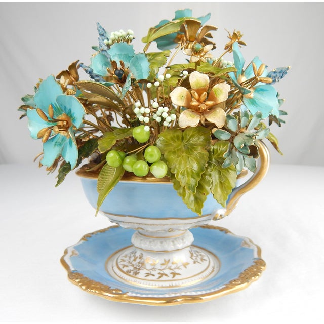 1970s "Fleurs Des Siècles" Enamel Floral Bouquet in Cachepot, Attributed to Jane Hutcheson For Sale In Orlando - Image 6 of 12