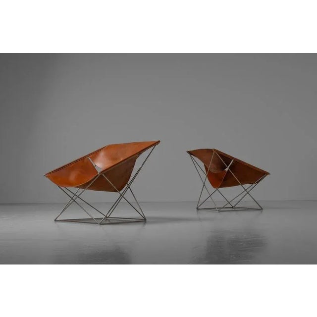 F675 Butterfly Chairs by Pierre Paulin for Artifort, Netherlands, 1963, Set of 2 For Sale - Image 10 of 18