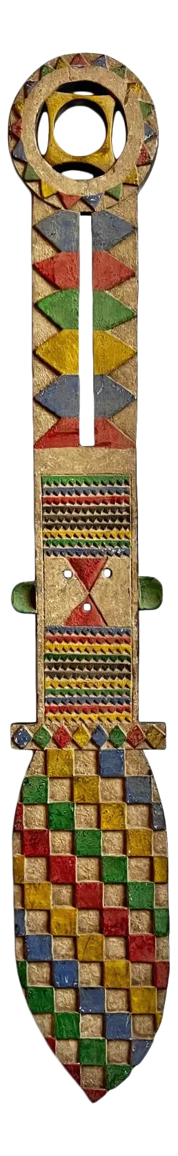 Vintage Tribal African Bobo Burkina Faso Colorful Mask
