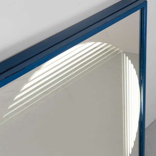 Black Brama Mirror by Gianni Celada for Fontana Arte, 1970s For Sale - Image 14 of 15