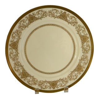 1970s Aynsley Imperial Gold Fine Bone China Dinner Plate Staffordshire For Sale
