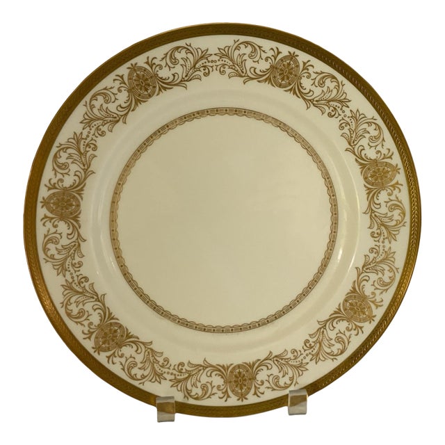 1970s Aynsley Imperial Gold Fine Bone China Dinner Plate Staffordshire For Sale