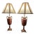 Pristine Mid 20th Century Japanese Moriage Porcelain & Brass Tall Lamps For Sale