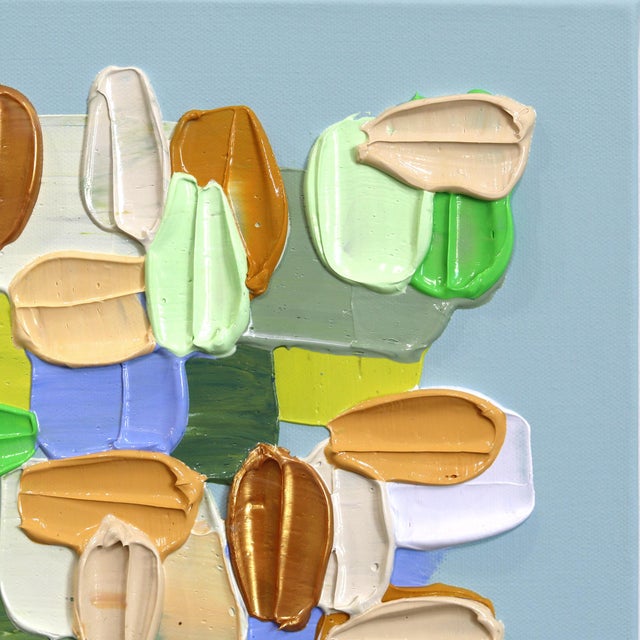 Abstract Thread - Impasto Color Drenched Textural Thick Acrylic Paint Abstract Original Artwork by Shiri Phillips For Sale - Image 3 of 9