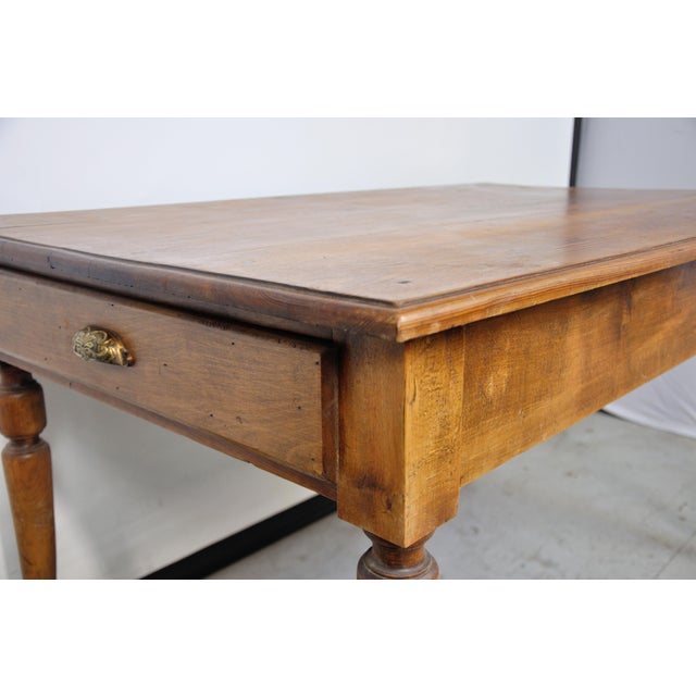 Vintage French Farmhouse Dining Table W Two Drawers Chairish