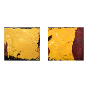 1990s Abstract Beach Diptych in Oil on Canvas by M. Prince