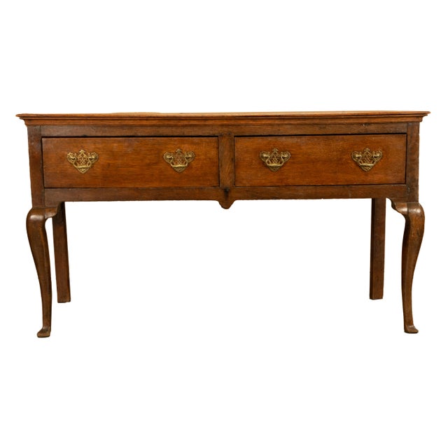 A good antique 18th century Georgian two drawer oak dresser, server, circa 1760. This very attractive dresser base from...