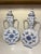 Vintage Pair of Blue and White Chinese Porcelain Moonflask (Urn, Vase) For Sale - Image 13 of 13