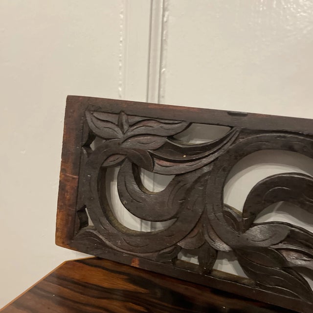 Traditional Carved Wood Panel For Sale - Image 3 of 4