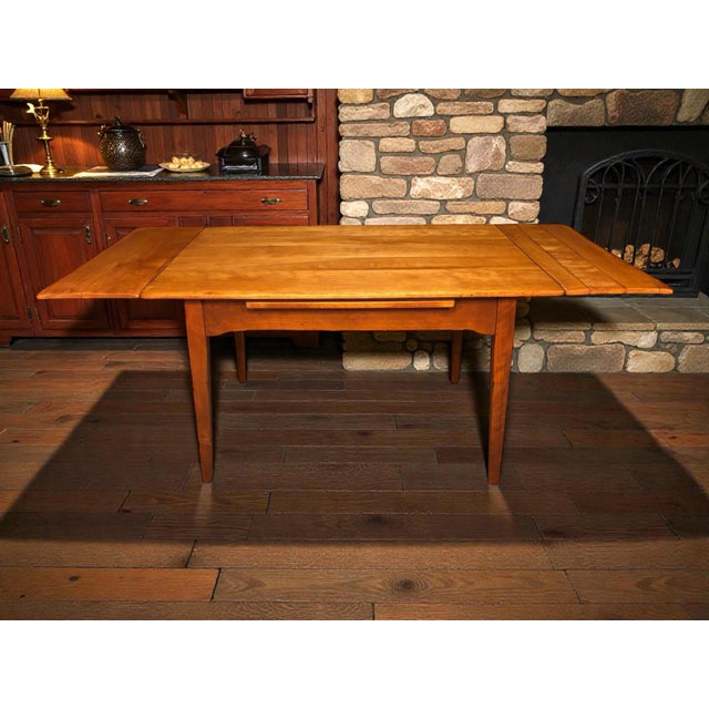 1950s 1950s Maple - Mid Century Modern Cushman of Vermont Draw Leaf Table. Design by Herman Devries For Sale - Image 5 of 9