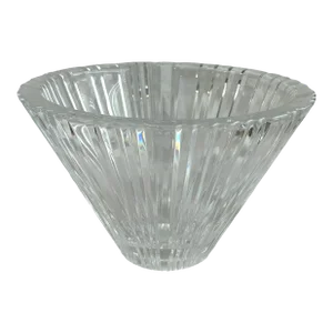 Vintage Ann Nilsson for Orrefors Crystal Round “Clarat” Pattern Linear Bowl