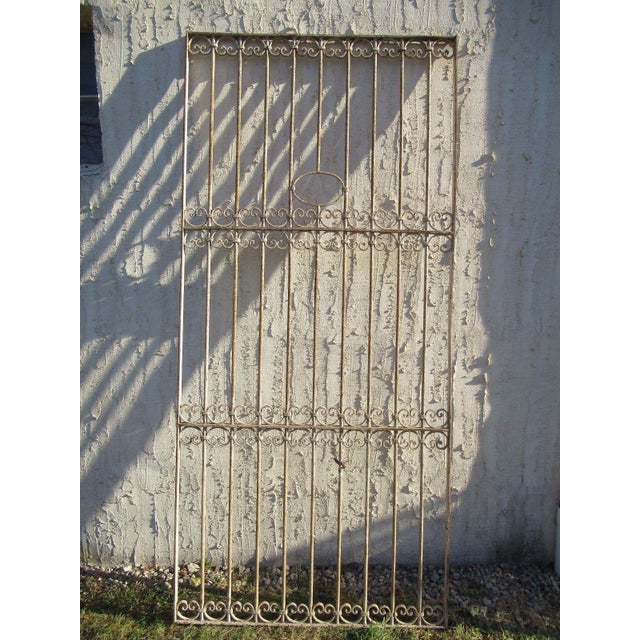 Metal Antique Victorian Iron Gate For Sale - Image 7 of 7
