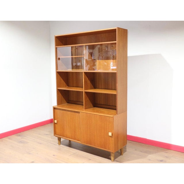 Mid Century Modern Vintage Teak Display China Cabinet by Domino Mobler Danish For Sale - Image 12 of 15