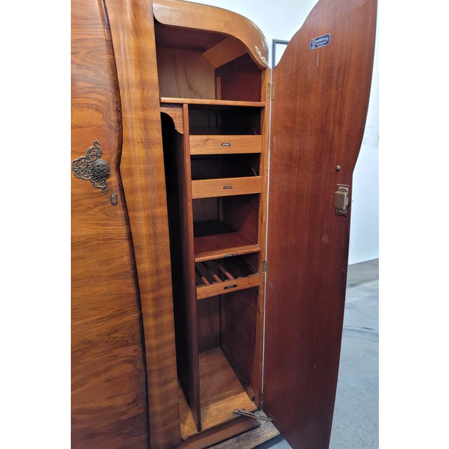 1950s Art Deco Style 2 Door Fitted Wardrobe For Sale - Image 5 of 18