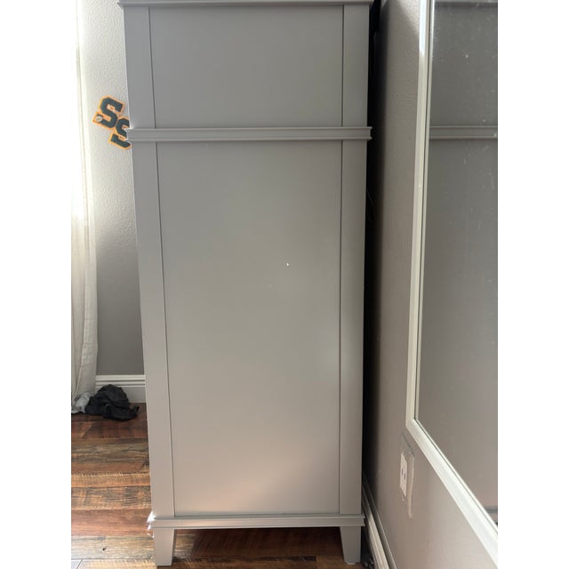 Contemporary Pottery Barn Solid Wood Grey Clara Dresser For Sale - Image 3 of 5