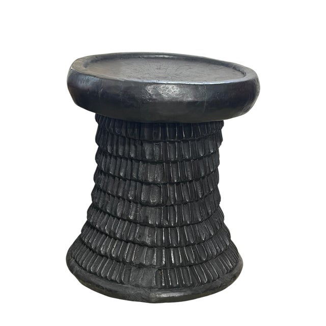 Tribal Stunning Vintage Lg Tribal Nobility Bamileke Stool/Table Cameroon 19" H For Sale - Image 3 of 12