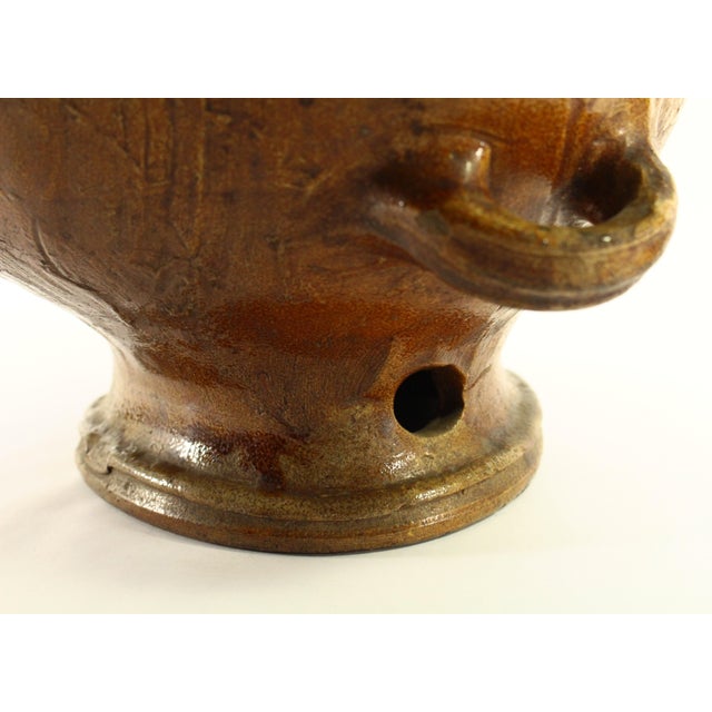 Early Raeren Salt Glazed Stoneware X-Large Pilgrim's Canteen Flask For Sale - Image 11 of 12