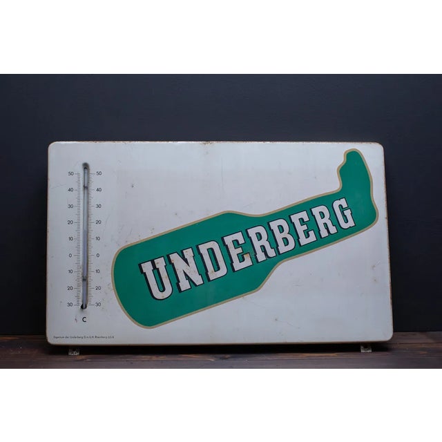 German Underberg Advertising Sign, in Worn conditions. Designed 1960 to 1969