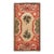 1920s Antique 5 Pointed Star and Leaf Pattern Folk Art American Hooked Rug For Sale