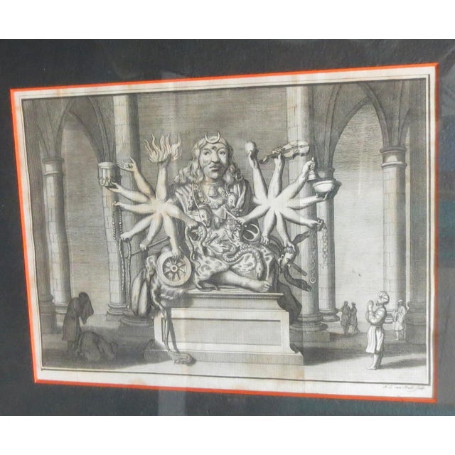 Indian 18th Century Engraving of Hindu For Sale - Image 3 of 6