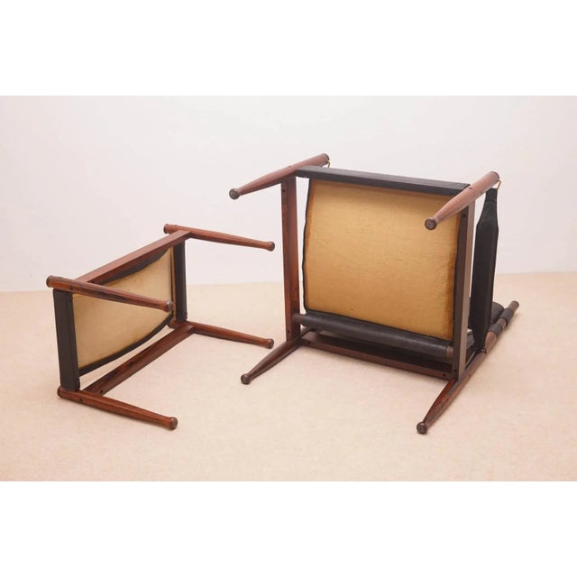 Mid-Century Modern Set of Safari Lounge Chair and Ottoman by Erik Wørts for Niels Eilersen, 1960s For Sale - Image 3 of 11