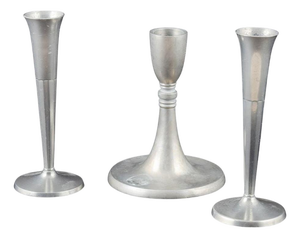Pewter Candlesticks from Just Andersen and Selangor, 1930s, Set of 3